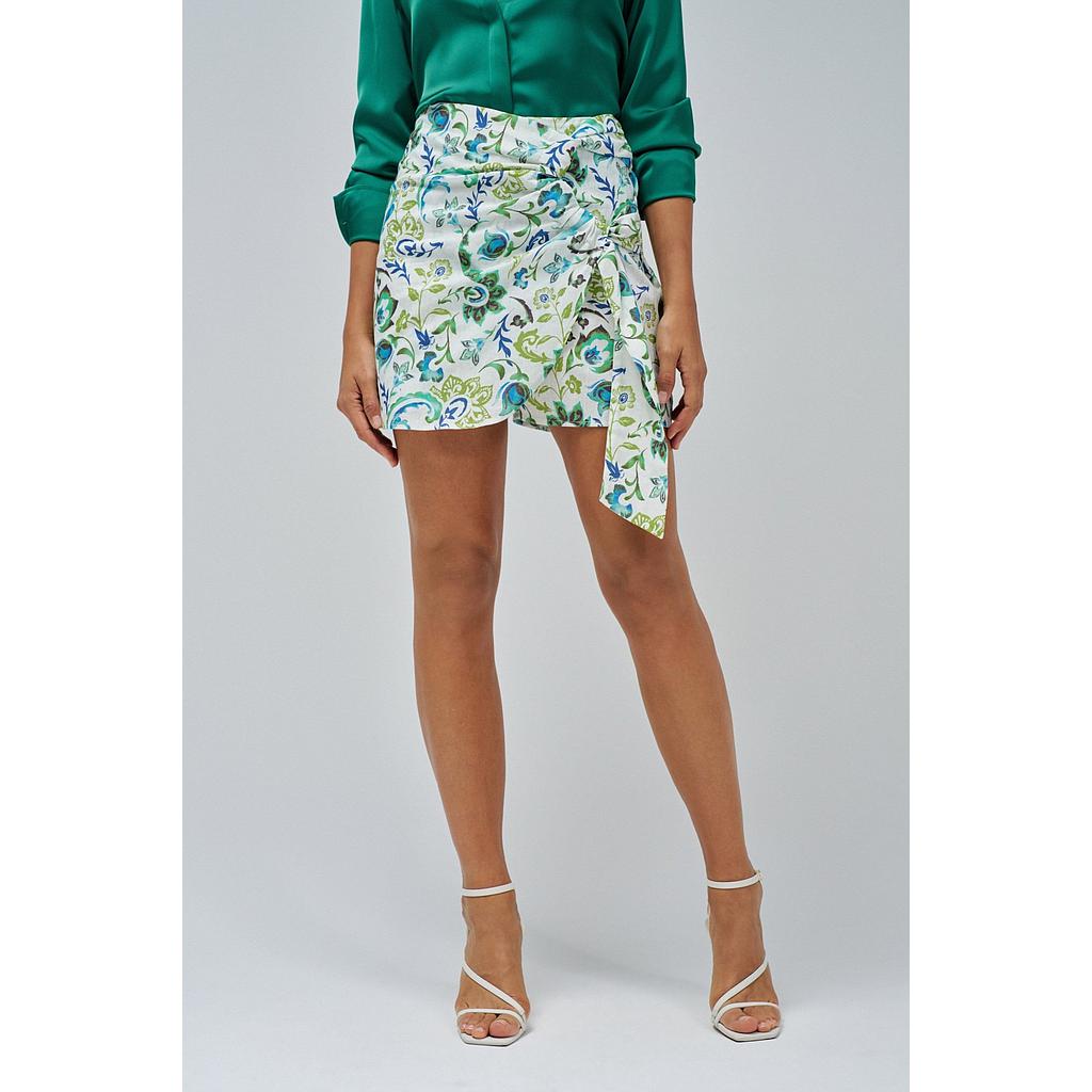 FALDA PANTALÓN CON MEZCLA DE LINO 21009455