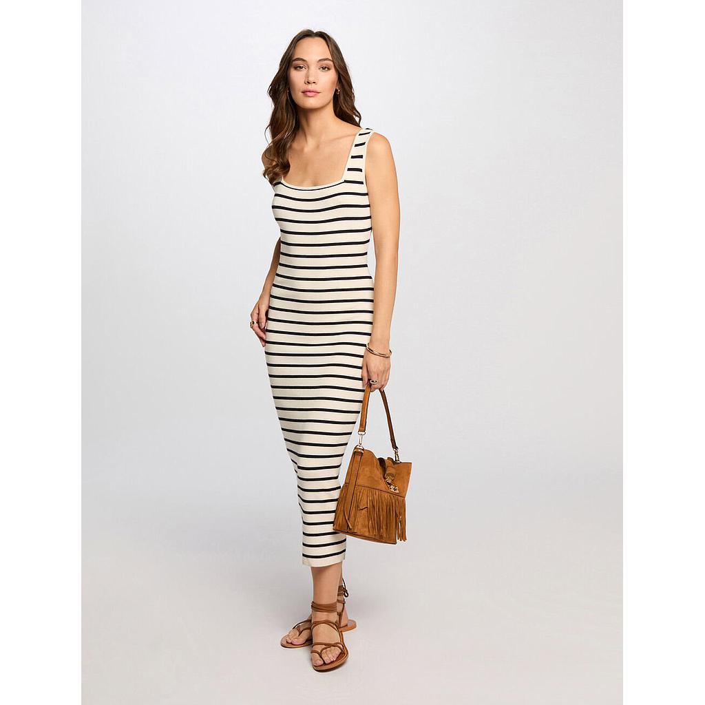 Vestido punto largo ajustado crudo 251-Rmdebi