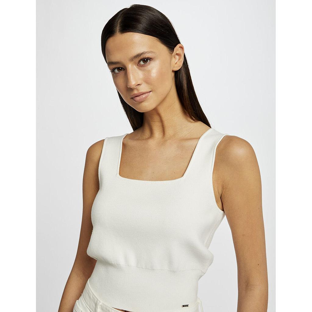 Top punto tirantes anchos marfil 251-Mpink