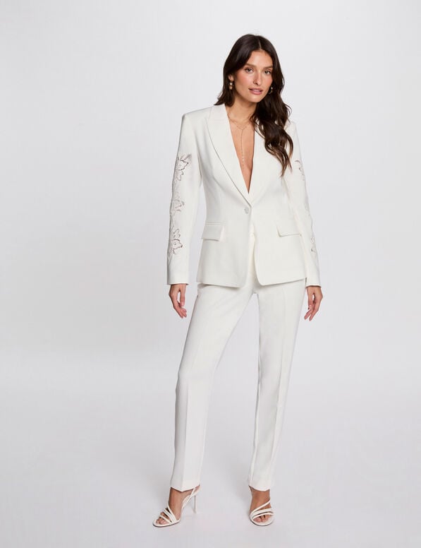 Pantalón holgado con pinzas blanco 251-Pvaplo