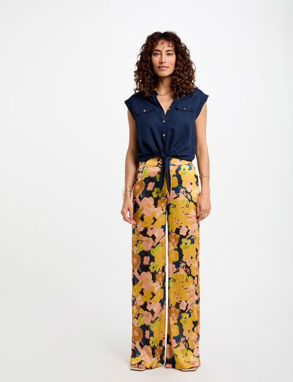 Pantalón pernera ancha multicolor 252-Pery.F
