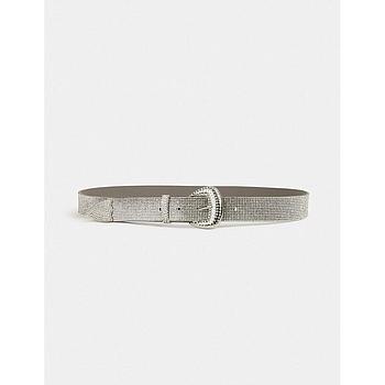 Cinturón con strass plateado 242-3Fouli