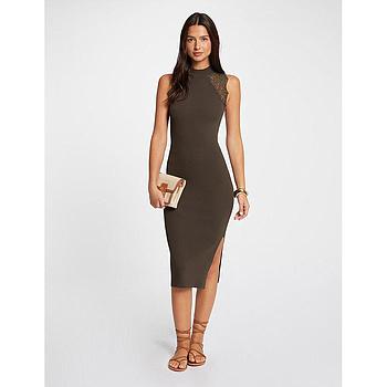 Vestido punto largo ajustado verde oscuro 242-Rmagda3253634277448