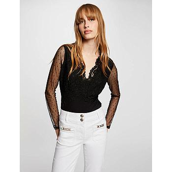 Body manga larga encaje negro 242-Tiriva