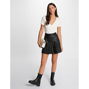 Falda corta cuero sintético negro 232-jack