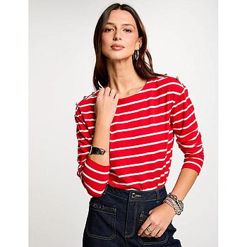 Camiseta manga larga rayas blanco 251-Tmarin
