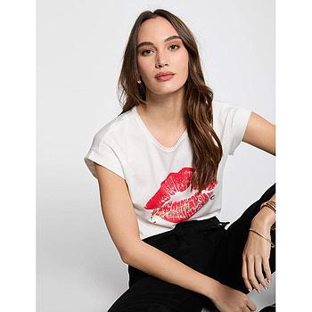 Camiseta con mensaje blanco 251-Dvala