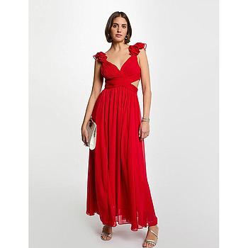 Vestido largo recto holgado blanco 251-Rissal