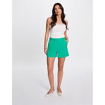 Short holgado con botones verde esmeralda 251-Shakoy