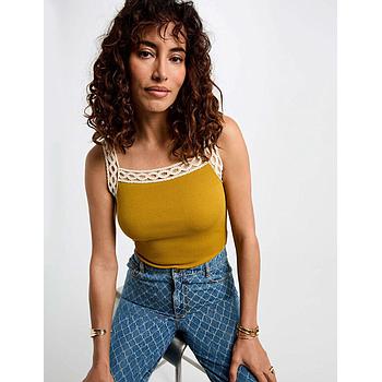 Top sin manga amarillo mostaza 252-Dorsi