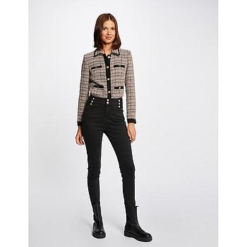 Vaquero skinny talle alto con botones negro 222-Polk