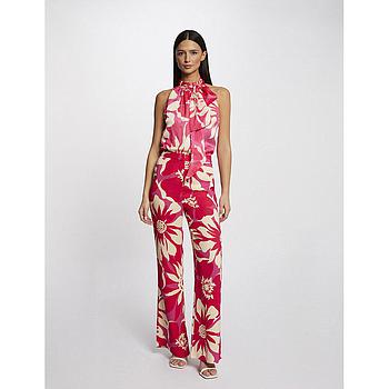 Pantalón pernera ancha estampado floral multicolor 231-POLEN.F