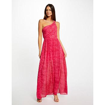 Vestido largo acampanado estampado rosa 231-Ramir