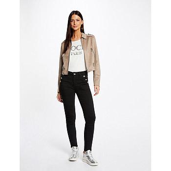 Pantalón skinny botones con bolsillos negro 232-Pblup1